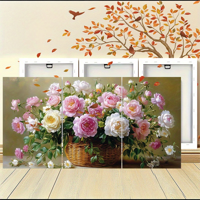 Pixxprint Rose Fiori Stampa su Tela 100x70 cm Artistica murale