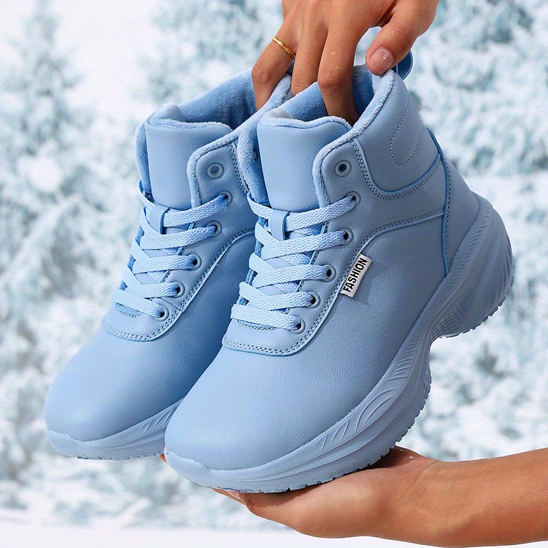 TEMU Women's Winter Snow Boots, Thick-soled Plush Lined Boots, Wide Toe Boots Suitable For Outdoor Hiking, Casual Wear, Hiking Boots, Trekking Shoes,