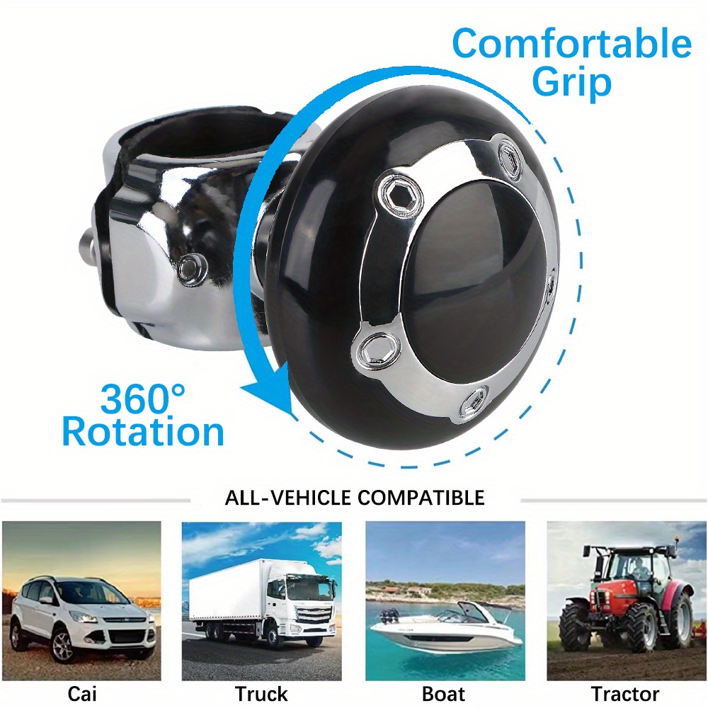 Boule De Volant Universelle Killogood – Poignée Direction Assistée – Voiture, Tracteur, Camion, Tondeuse, Bateau