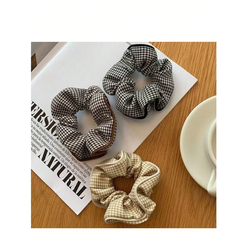 7pcs Checkered Hair Band Set