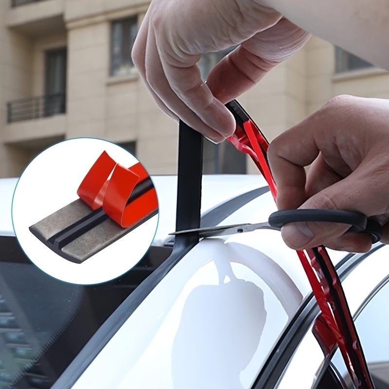 T formos vėjui atspari guminė automobilio durelių tarpinė, automobilių apsaugos nuo oro sąlygų juosta - priekinių ir galinių durelių hidroizoliacija, garso izoliacija, apsauga nuo dulkių ir lietaus, patvari guminė juosta su lengvai montuojamu klijais