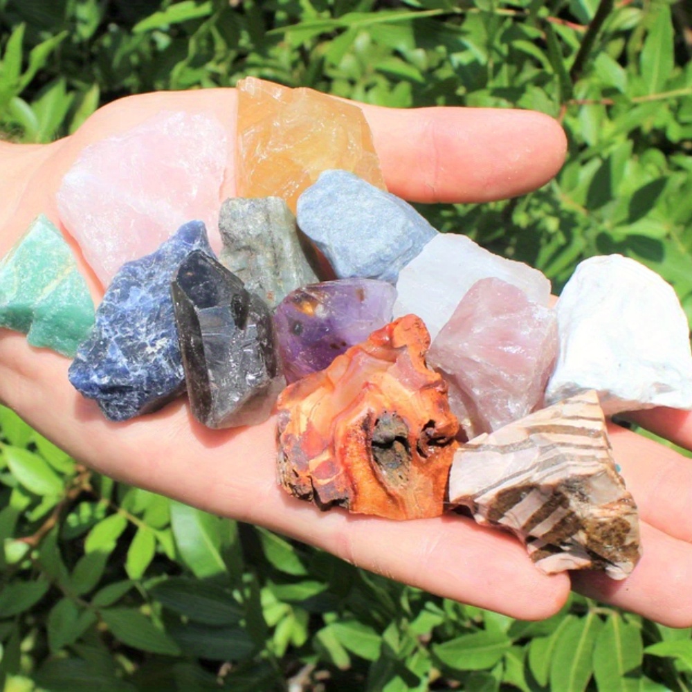 TEMU Colored Crystal Stone- Natural Gemstone , Used For Home Decoration, Crystal, Cutting, Polishing Treatment, Used For Home Decoration Ornaments,