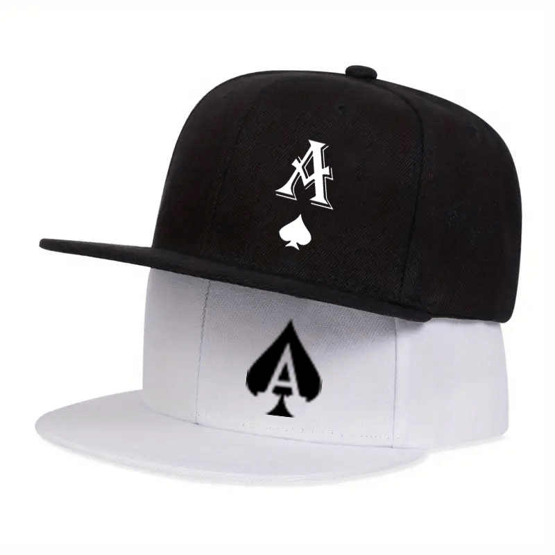 TEMU 2d Flat - A Pair Of Monogram-style Fashion Hip Hop Baseball Caps For Men And Women, Featuring An , A Casual Urban Design, A Flat Brim, For Any Season, With A Style