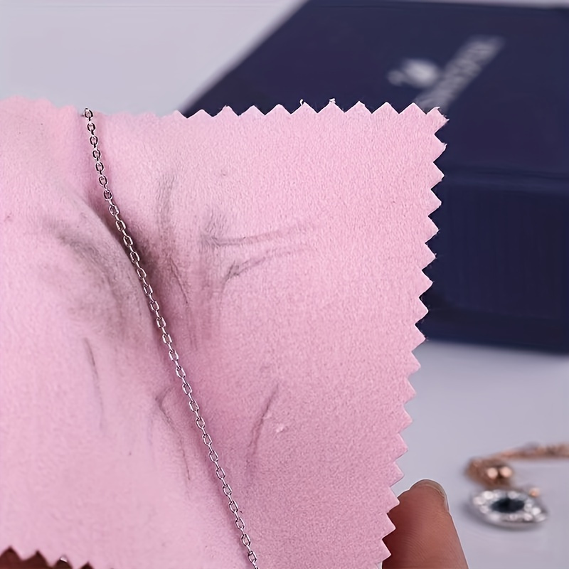 100pcs Jewelry Polishing Cloth Set - Double Velvet for Golden & Silvery Care, Ideal for Watches & Accessories details 2