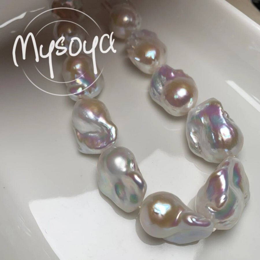 mysoya elegant large white baroque pearl necklace 14 16mm with exquisite gift box     parties birthdays anniversaries weddings thanksgiving christmas new year valentines day gift for him   for christmas   thanksgiving details 1