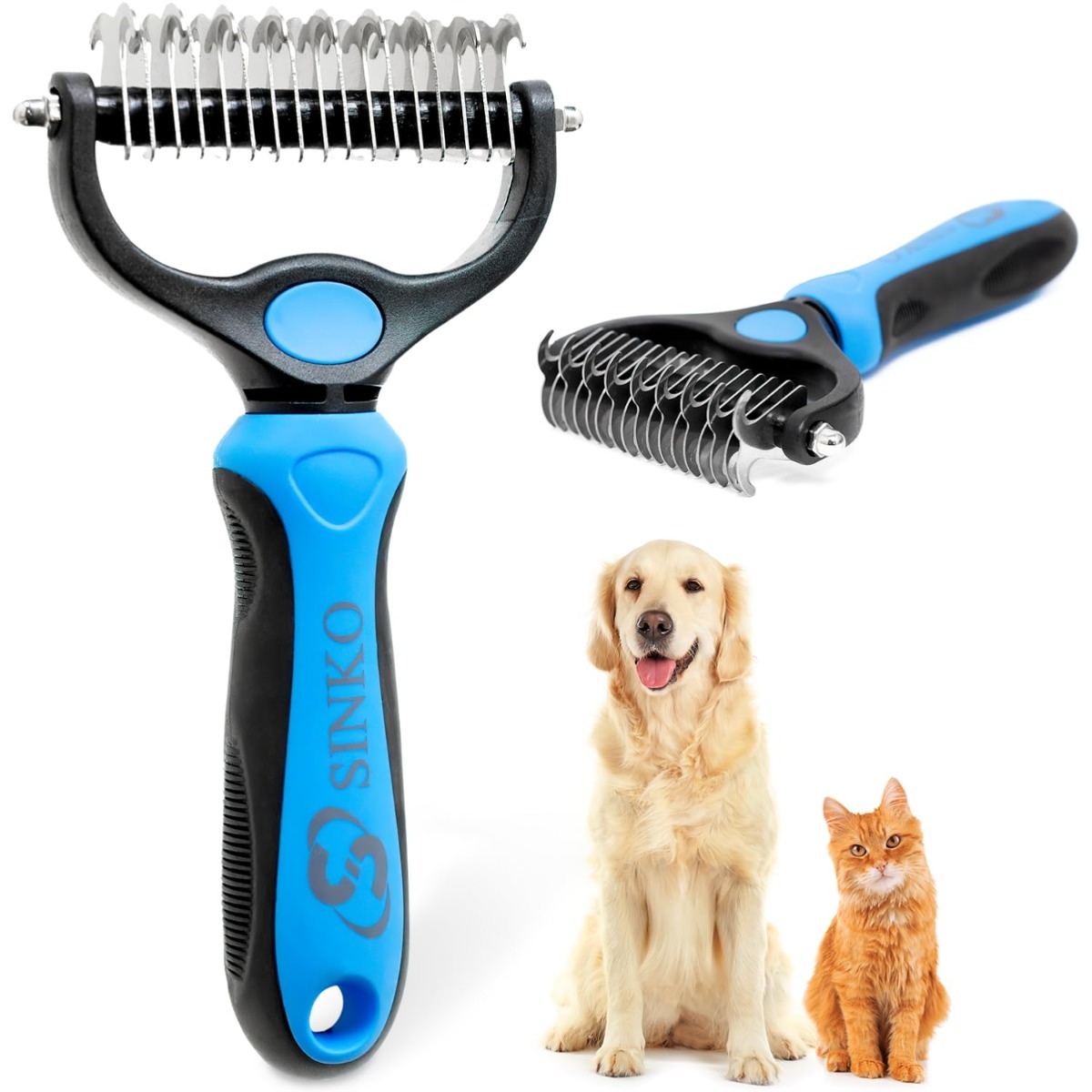 TEMU 1pc Extra-wide Surface Stainless Steel Hair Comb, Suitable For Cutting Knots, Detangling, And Hair Removal, Round Comb Head For Safe Massage,