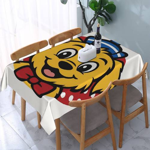 handmade cute puppy tablecloth suitable for parties weddings picnics home decor adorable puppy patterns rectangular table for indoor outdoor use ideal gift for