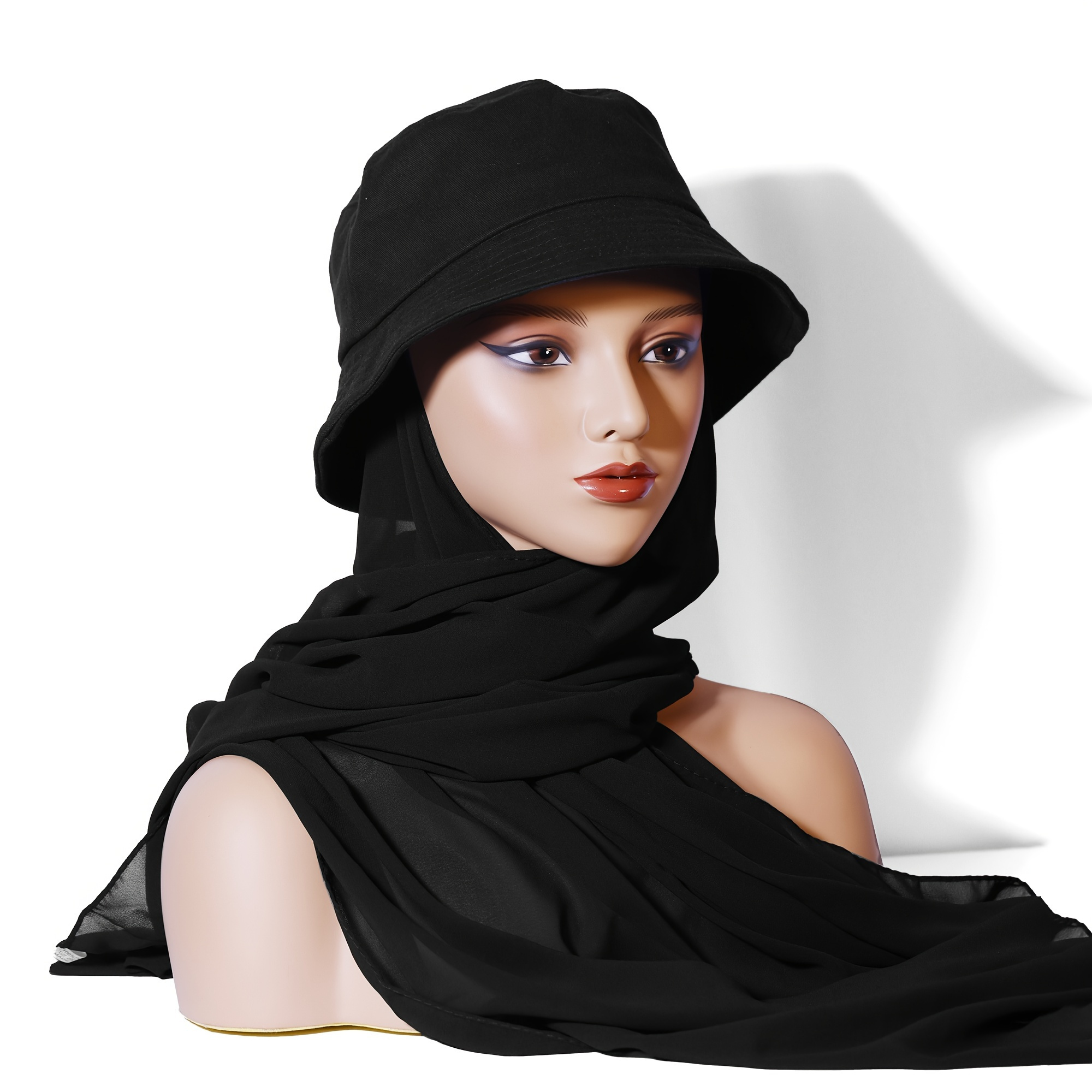 Uposao Berretto Hijab da Donna sotto la Sciarpa, Berretto Hijab Musulmano Islamico sotto la Sciarpa Interna sotto Il Cappello Chiusura Posteriore con Cravatta Turbante Avvolge la Testa