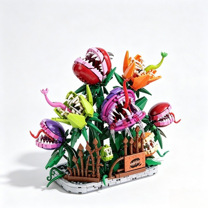 1266pcs Piranha Plant Building Blocks Toy Set for Creative Display