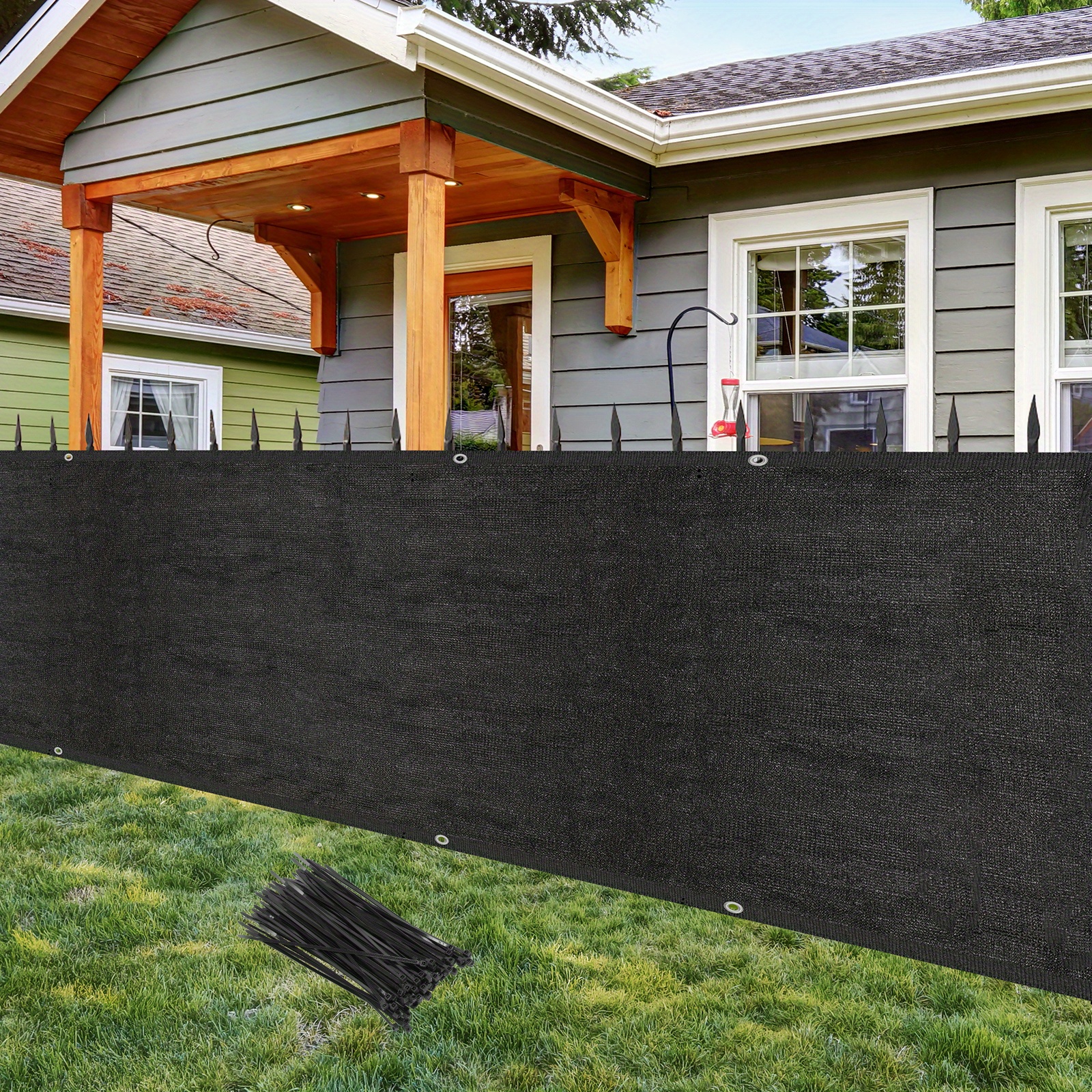 

Heavy-duty 6x50ft Privacy Screen Fence - 150 Gsm, 90% Blockage, Polypropylene Outdoor Shade Cloth Mesh Barrier With Cable Zip Ties Included, Ideal For Backyard, , Fences For Outside