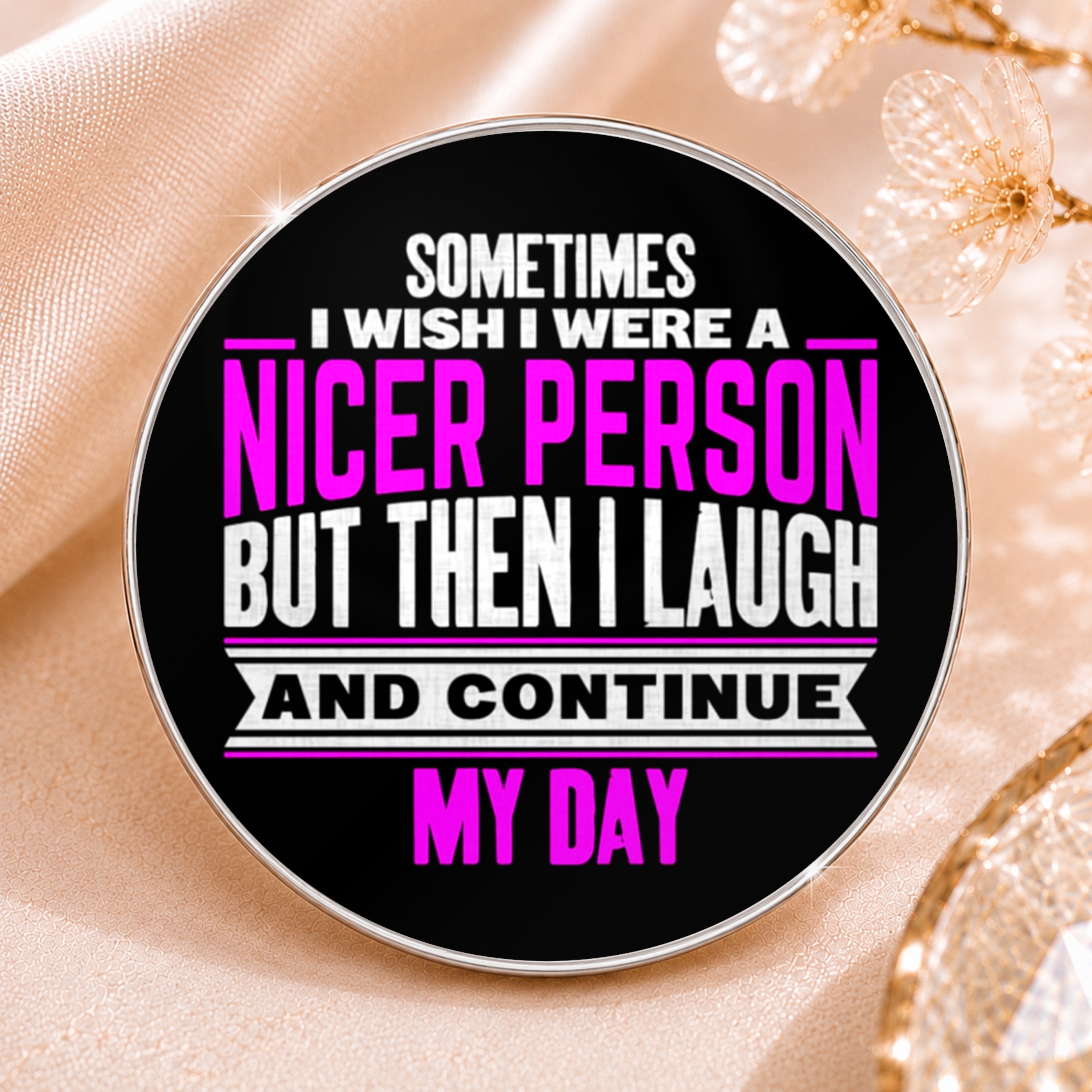 TEMU I Wish I A Better Person "metal Alloy Badges, Casual Daily Accessories, Affordable And High-quality Accessories, Classic Decorations For Men And