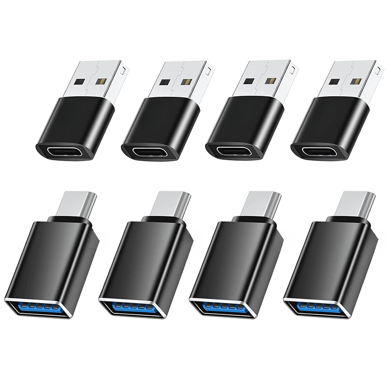 TEMU 8 pièces Adaptateurs USBC, Adaptateur Type C vers USB, Adaptateur USBC , Convertisseur C vers USB 3.0 OTG pour iPhone 15 14 13, MacBook, iPad,