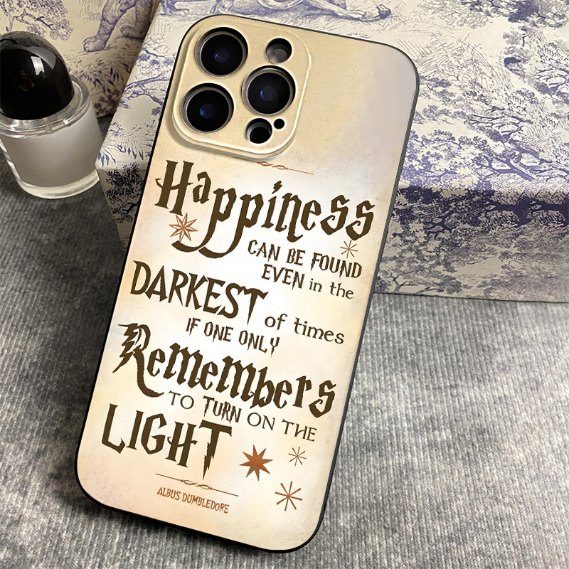 TEMU Phone Case - Wb Harry Potter Dumbledore Quote Art On Tpu Phone Case, Inspirational Gift, Fits Iphone 17 16 15 14 13 12 11 Pro Xr 8 7