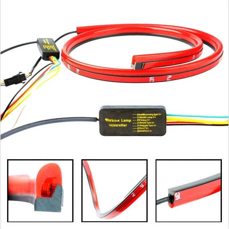 1pc car 100cm universal 12v flexible led light strip multi mode lamp atmosphere lights decorative ambient lighting car accessories Product details 2
