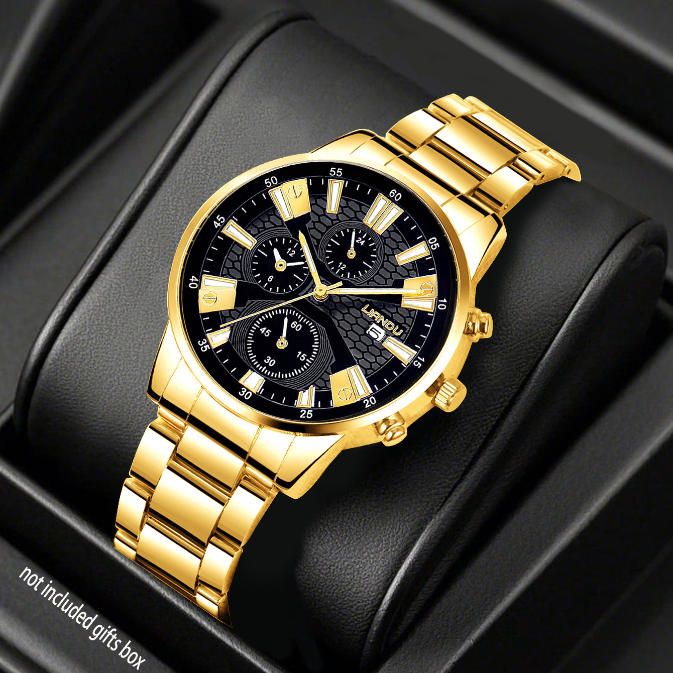 1pc SOKI Elegant Watch - Minimalist Black Dial with Date Window, /Alloy Case & Matching Strap - Everyday & Formal Watches for Women & Men - Perfect Birthday/Christmas/Back-to- Gift - Affordable Luxury Quartz Watch, Versatile Accessory, Contemporary Timepiece, Refined Detailing, Stylish Wristwatch, Fashion Enthusiasts, Formal Timepiece, Sleek Design, Durable Construction, Fashion Lovers