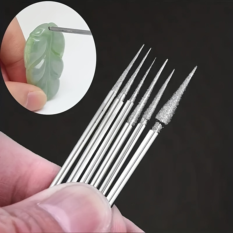 

6pcs Diamond Grinding - Needle Bits For Jewelry, Metal & Stone Carving - Rotatable, Engraving Tools