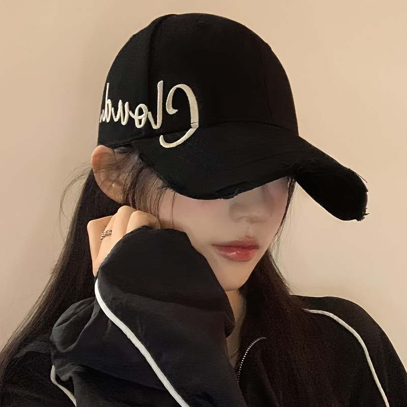 TEMU Cloud Fashion Baseball Cap: Lightweight, Adjustable, Movies, Featuring Cursive Font, Outdoor Leisure Activities And Travel.