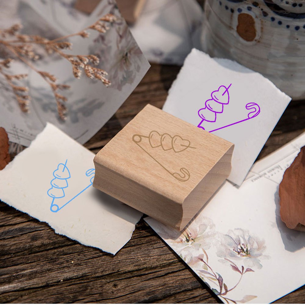 Wood Stamp for DIY Journaling and Scrapbooking
