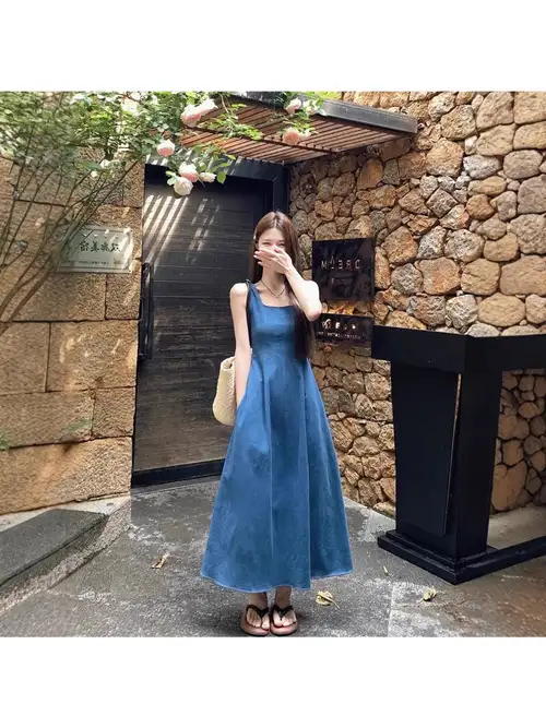 long denim dresses women sold on Temu United States long denim dresses women sold on Temu United States