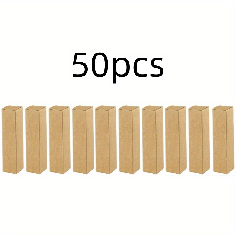 TEMU 50/150/300/450pcs 0.8 X 0.8 X 3.3 Inches (. 2.0 X 2.0 X 8.5 Cm) Faux Leather White Cardboard Lipstick Box Rectangular Lipstick Faux Leather Box