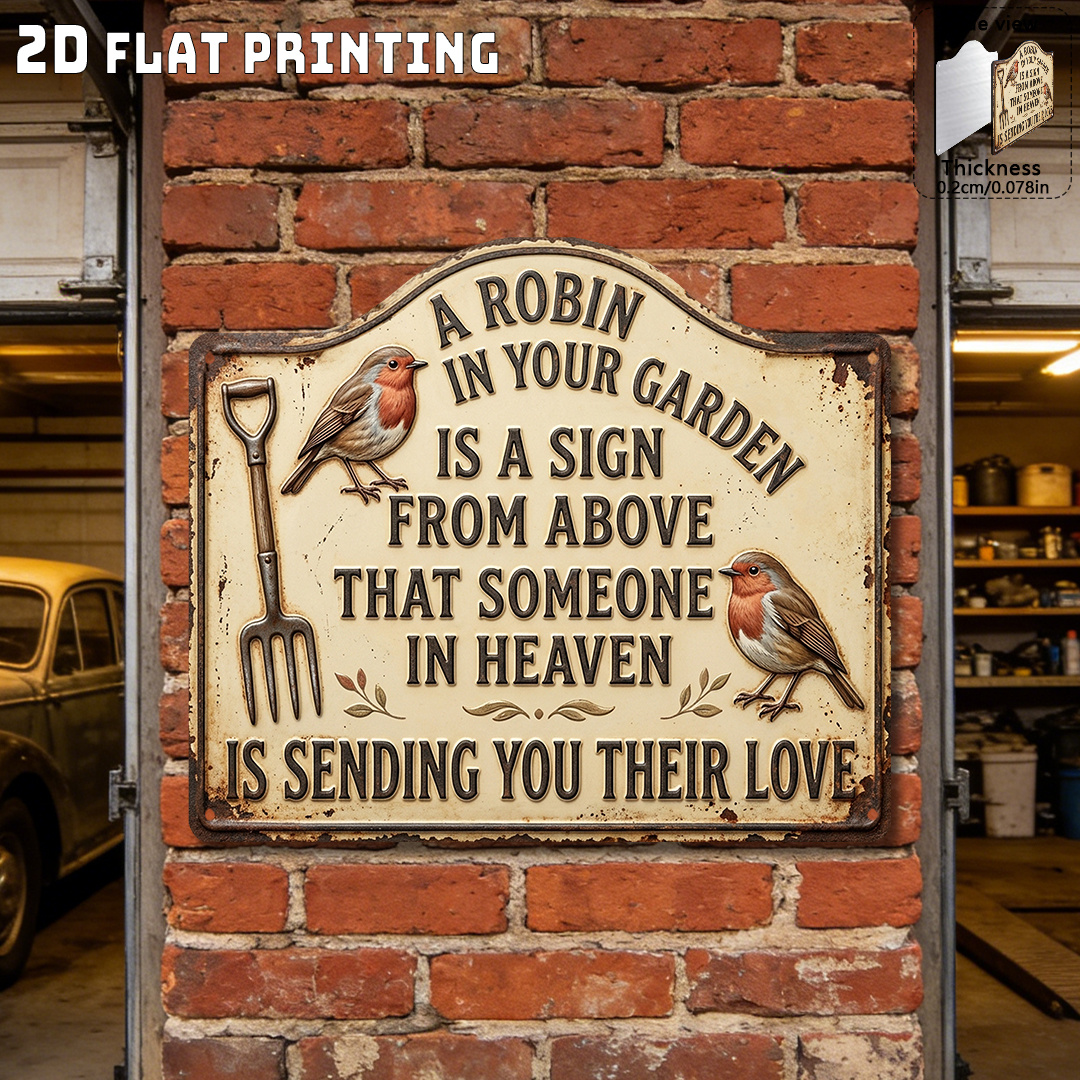 2d flat 2d flat 2d flat 2d flat 1pc robin memorial themed warm plaque 12x9 8 vintage aluminum sign european rustic outdoor wall art for yard porch decor garden decor memorial gift mothers day gift 2d flat printing