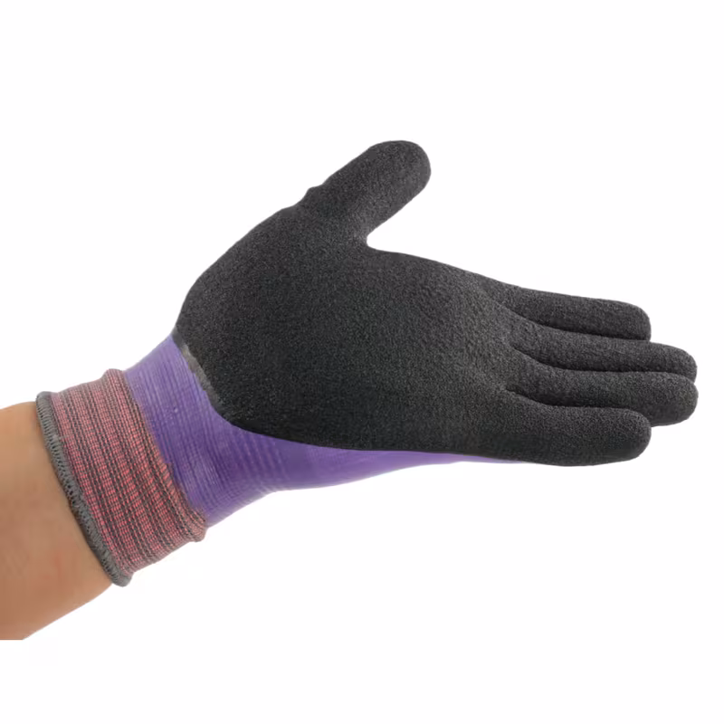 purple rose gloves thickened dishwashing cleaning gloves for women and men use in kitchen or bathroom indoor outdoor compatible with black accents Product details 2