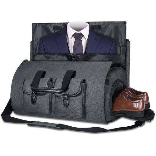 1pc convertible garment bag for travel carry on garment duffel with shoe compartment weekend flight bag for men