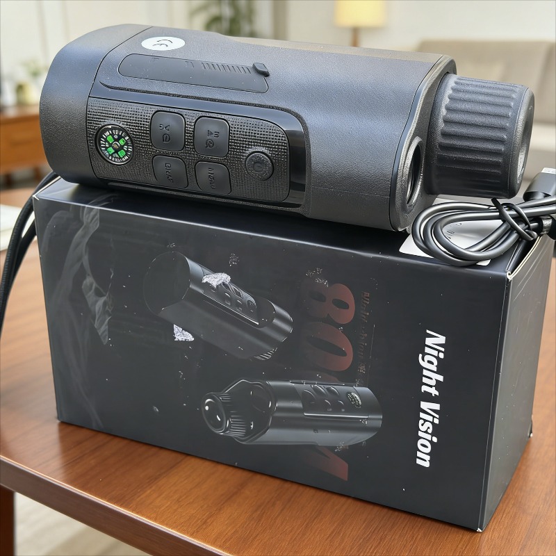 5W 1080P Digital Night Vision Monocular with 10X Zoom, 2" Screen, 2600 ft Range for Hunting and Security