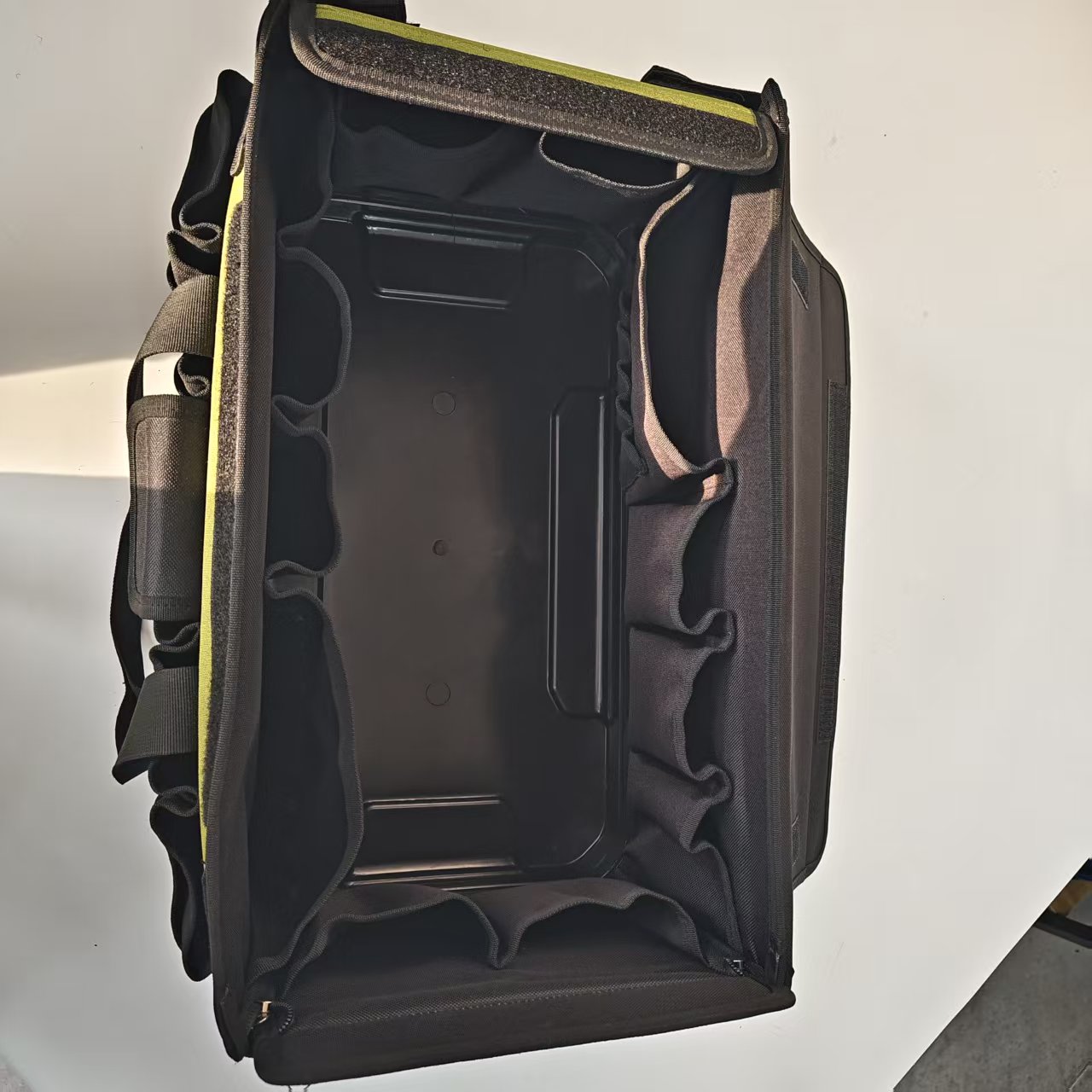 TEMU Heavy Duty Electrician Tool Bag With 46- Organizer, Waterproof Hard Bottom & Tear-proof Suitable For Hvac Mechanic, Electrician, For Workshop