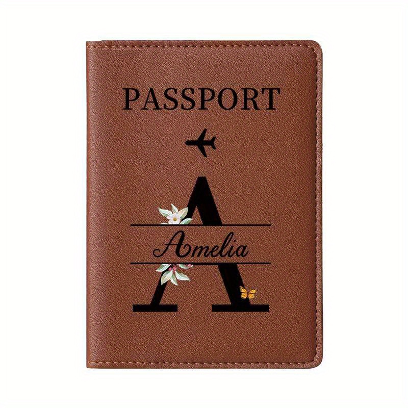 TEMU Personalized Custom Passport Holder With Custom Name () - Stylish Foldable Travel Accessory, Lightweight And Durable, Suitable For School,