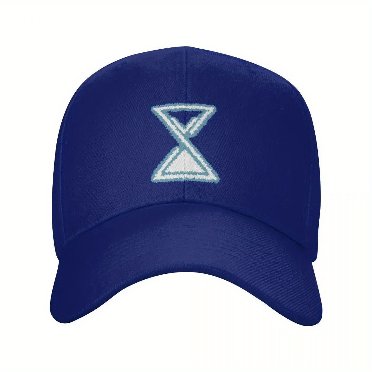 2025 new arrival   hourglass baseball cap with x symbol design breathable polyester ideal for mountaineering fishing for   men and women