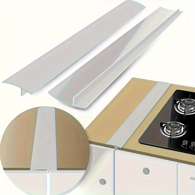 Image of 4pcs Heavy-duty Plastic Seals - Heat-resistant, And Dustproof Kitchen Countertop Edge Protectors, Stove Burner Seals. , Countertops -free. Compatible With Gas/electric Stoves