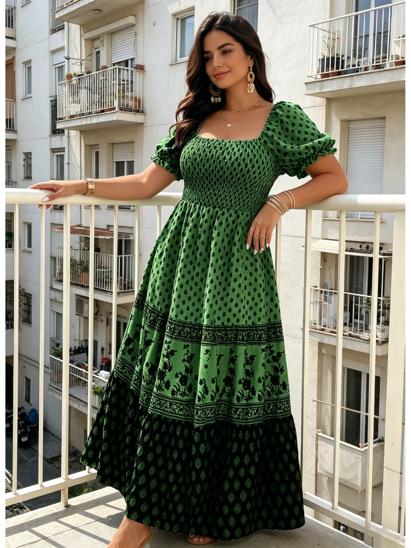 plus size boho maxi dresses sold on Temu United States