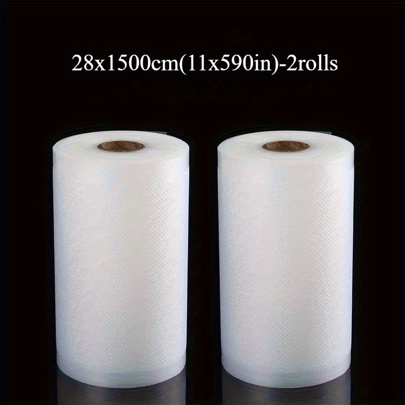 2-pack 1500cm Vacuum Sealer Rolls - Durable & Tear-resistant, Ideal For Food Storage & Low-temperature Cooking, With Easy-use Handle For Secure Sealing, Vacuum Sealer Machine