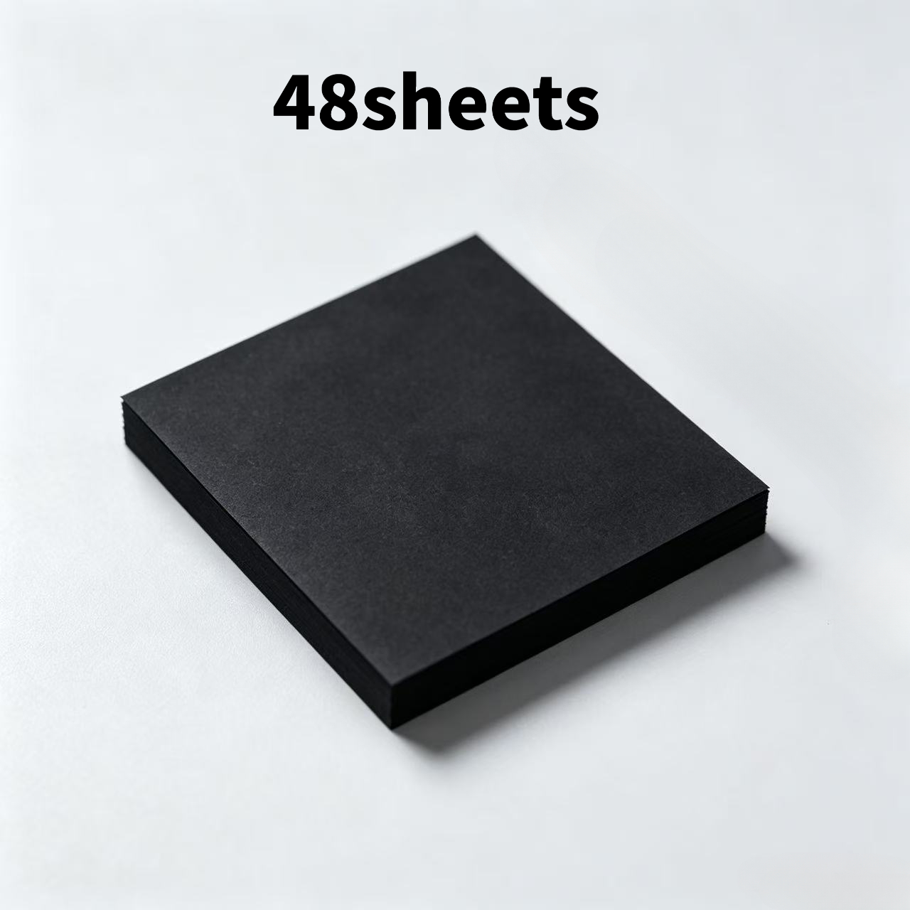 TEMU 48 Sheets Black Multifunctional Sticky Notes, Self-adhesive Memo Pads, Tear-off Notepads, Suitable For Home, School, And Office | Easy To Stick