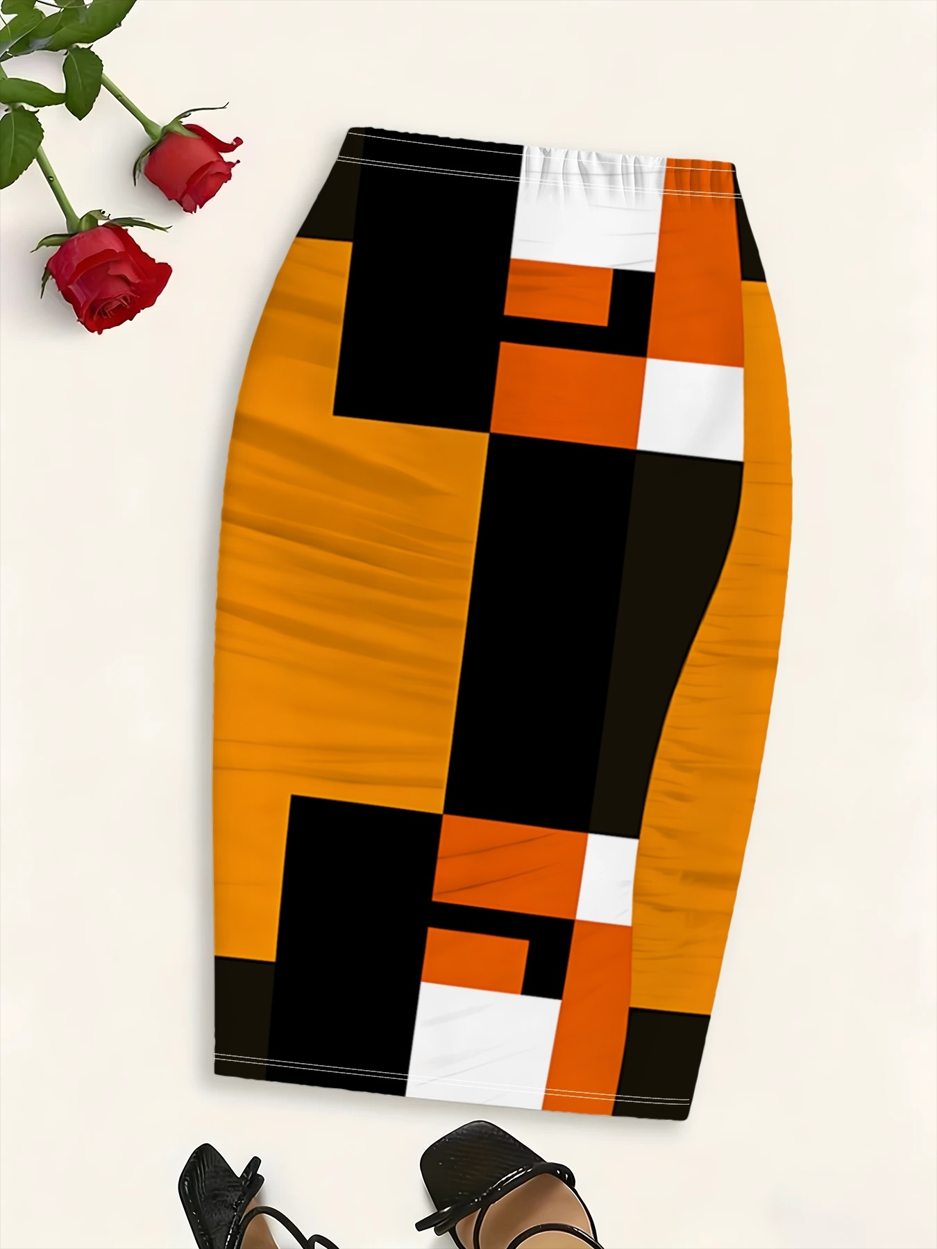 Saia Esportiva Mini Bodycon de Cintura Alta para Mulher 