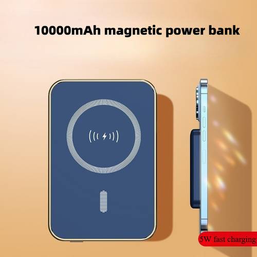 wireless bank 10000mah mini magnetic power bank magnetic portable fast charging battery pack usb external backup charger for iphone 16 15 14 pro series fathers day gift