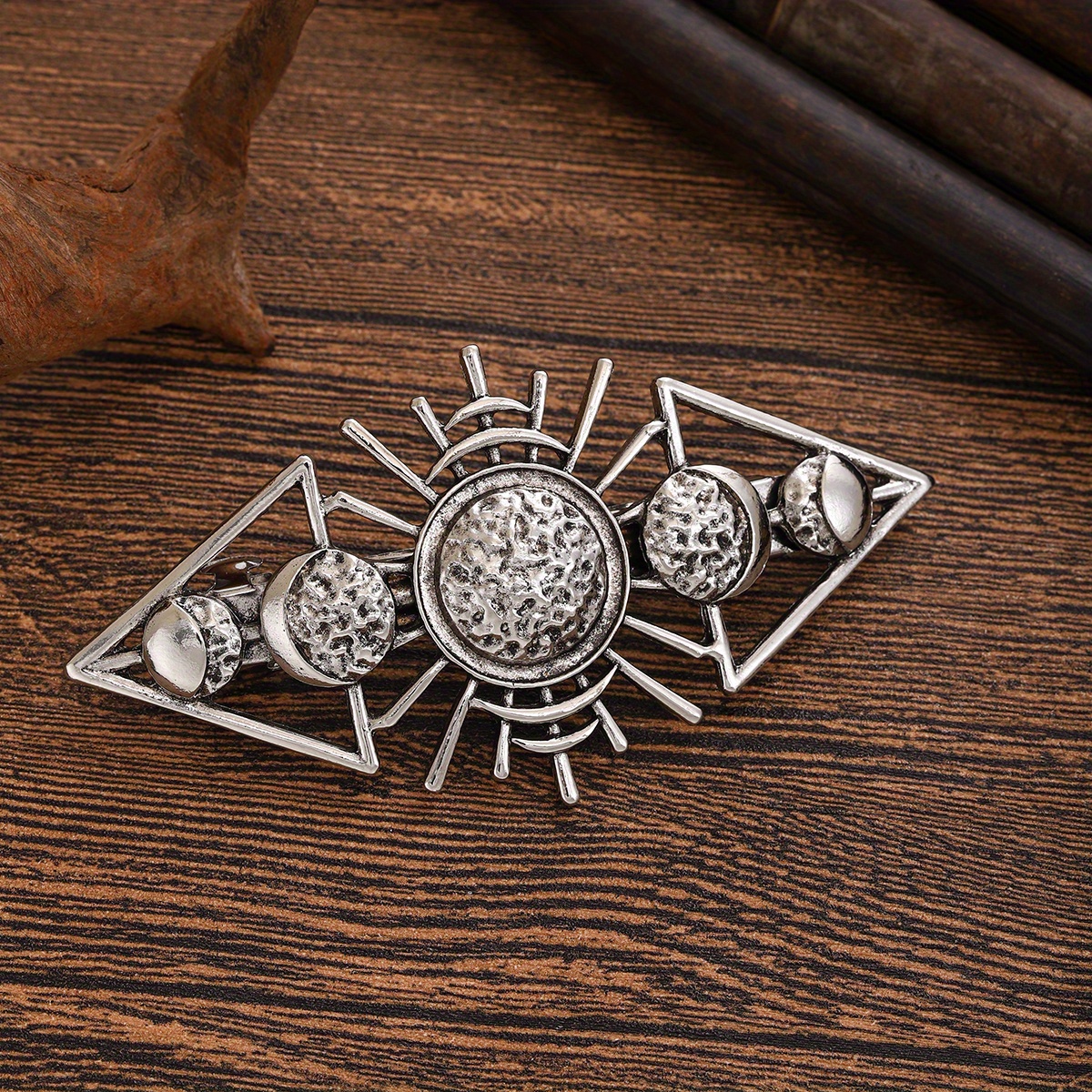 Image of Viking Retro Moon Hairpin Fashion Trend Moon God Headdress Nordic Style Additions Party Jewelry Valentine's Day Mother's Day Birthday Gift