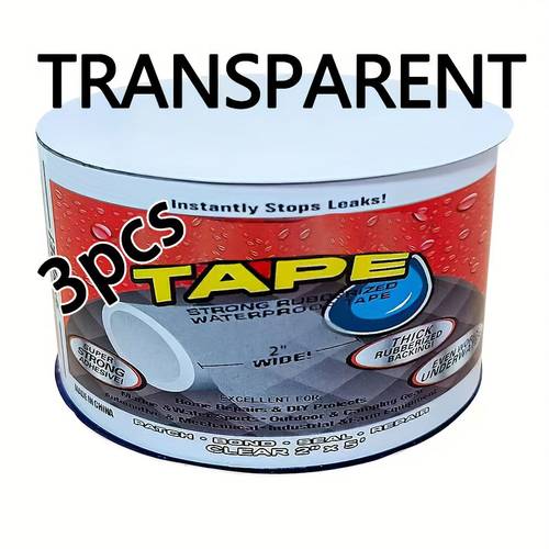 item picture 3 pack 400 3 multi color options stronger leak proof tape waterproofing super suitable for indoor and outdoor use ideal for home rv roof pipes swimming pools black white options tape tape for sealing and leak