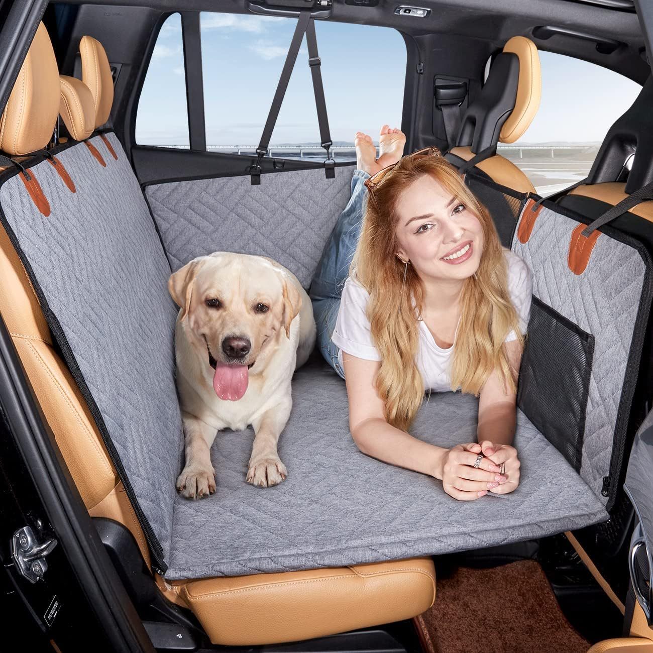 

Waterproof & Non-slip Dog Car Seat Cover - Fabric, To 880 Lbs