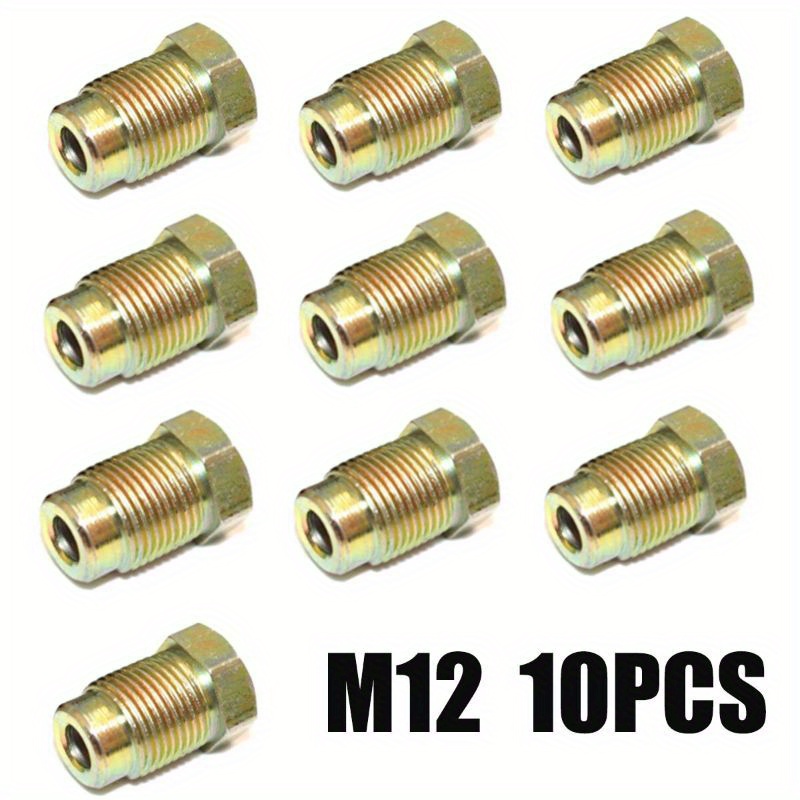 10pcs M12 Metric Brake Pipe Nuts for 1/4" Pipe