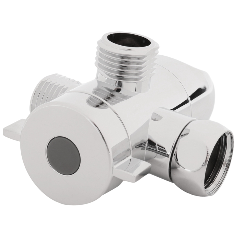G 1/2" 3-Way T-Shaped Brass Diverter Valve – Universal Shower Arm Diverter For Hand Shower & Fixed Head – Ceramic Spool, Anti-Rust