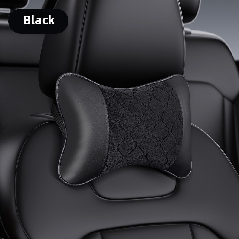 Pu Leather/ Plush Car Pillow, Head Pillow, Neck Pillow, Cushion, Seat Accessories, Car Seat Decorative Accessories