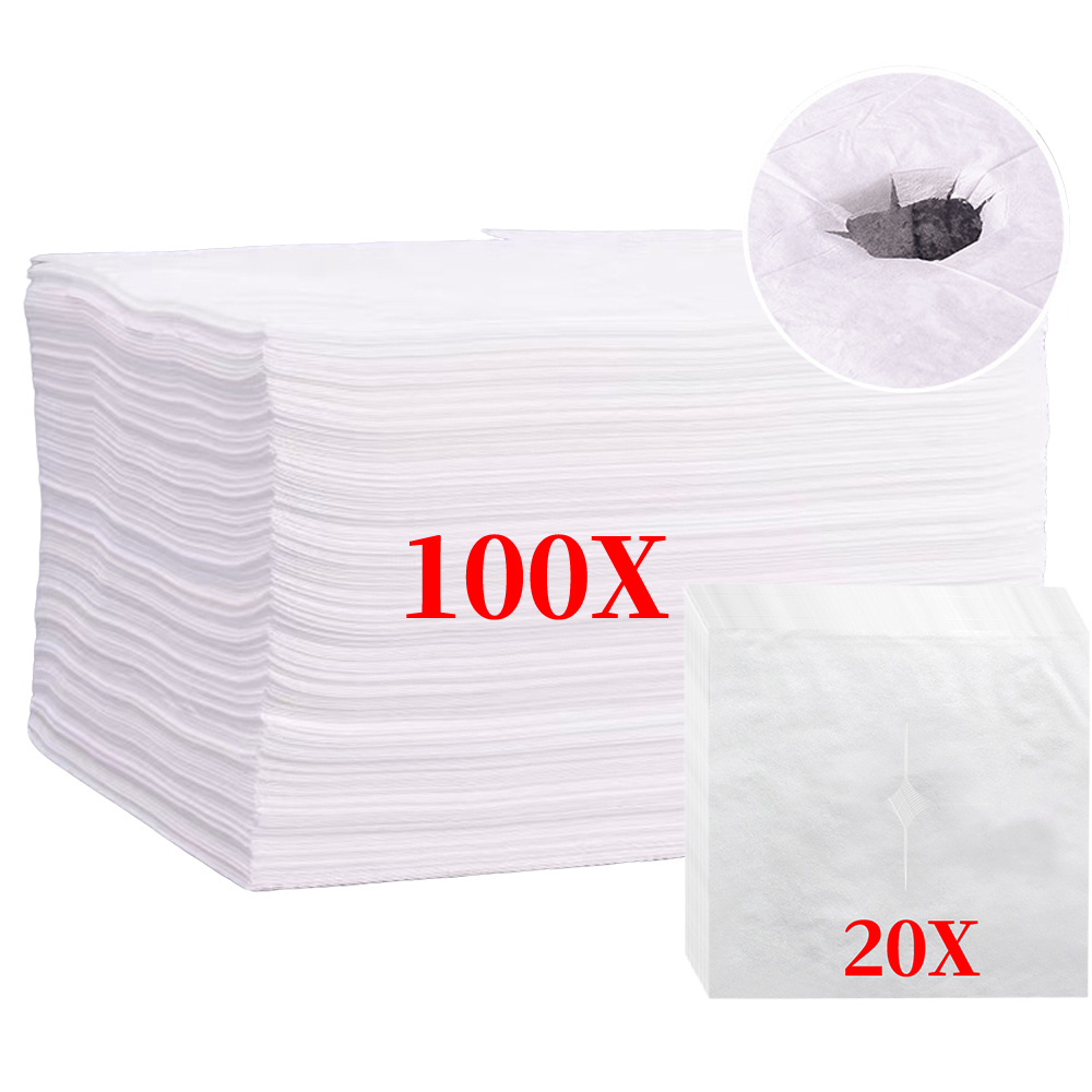TEMU 120 Disposable Sets: 100 Bed Sheets + 20 Towels, Breathable Non-woven Spa Bed Covers For Wax Tattoos And Facial Eyelashes