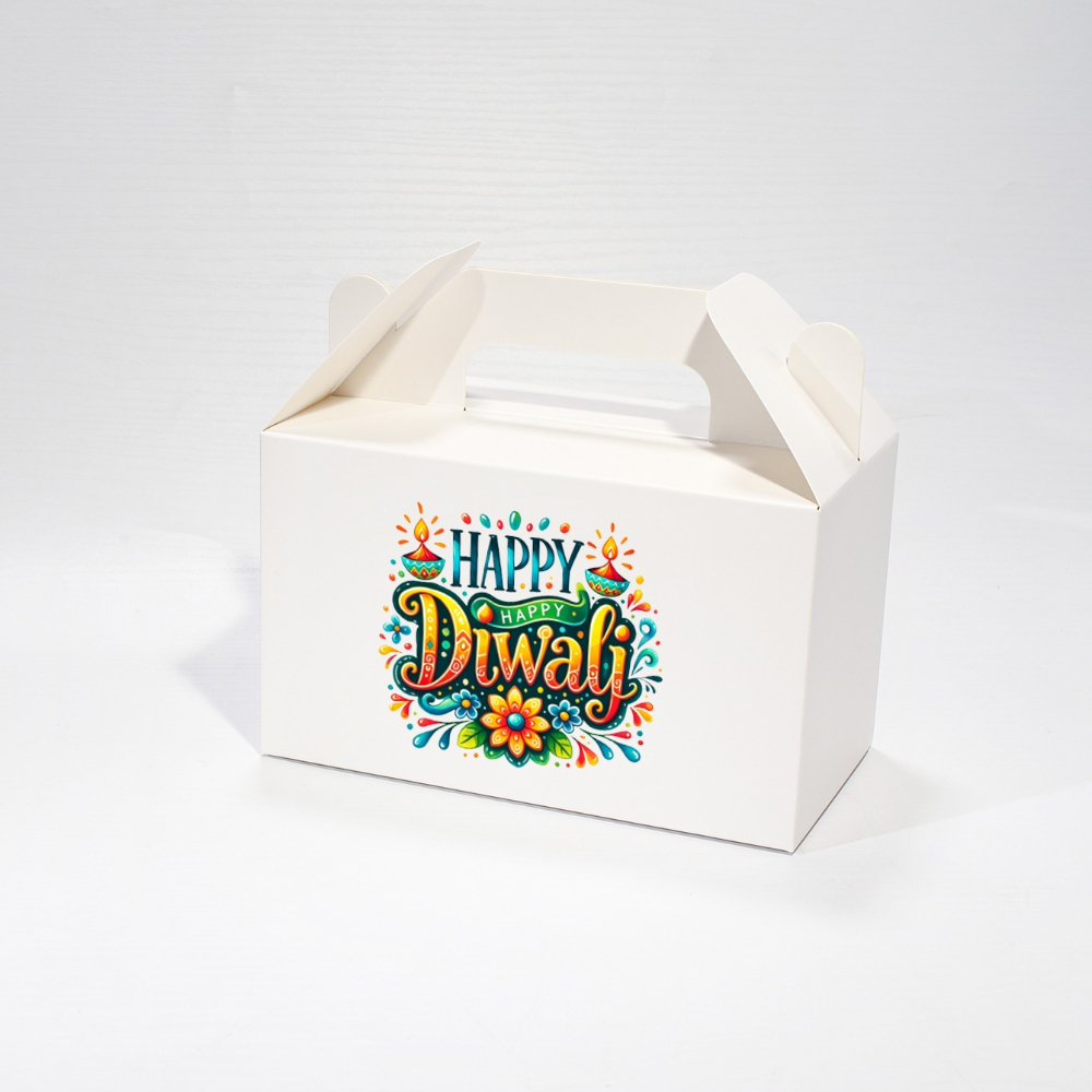TEMU 10pcs Party Favor Boxes, Portable Gift Packaging With Built-in Handle, Vibrant Happy Diwali Design For Festival Celebrations, Wedding Favors,