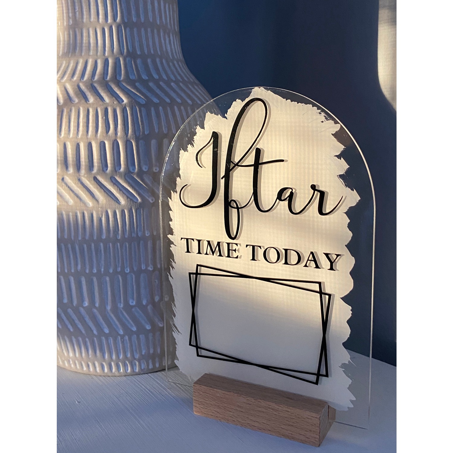 [2d Flat] Ramadan Time Table Sign Decor