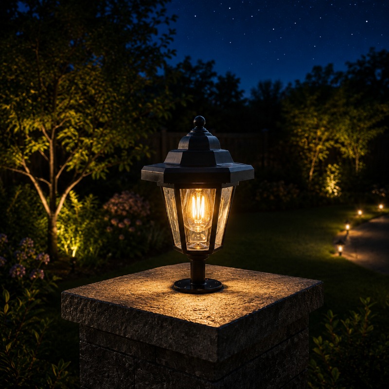 TEMU Led Outdoor Solar Lights, To Install, Solar Pillar Lights, Suitable For Walls And Pillars, Gardens, Fences, , Courtyards, Halloween, Christmas