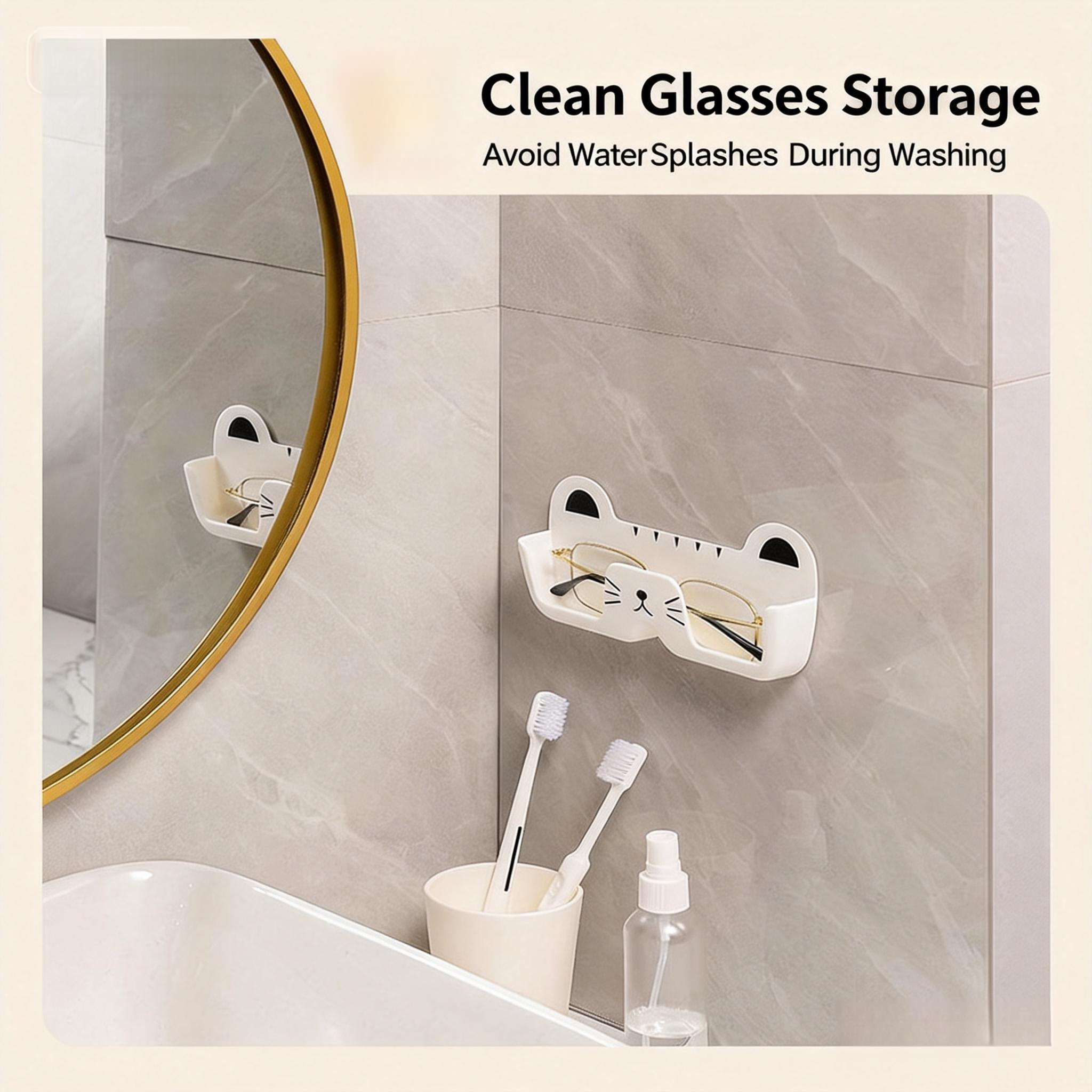 portable glasses storage box for cats wall mounted without drilling suitable for organizing reading glasses and glasses at home or   Product details 2
