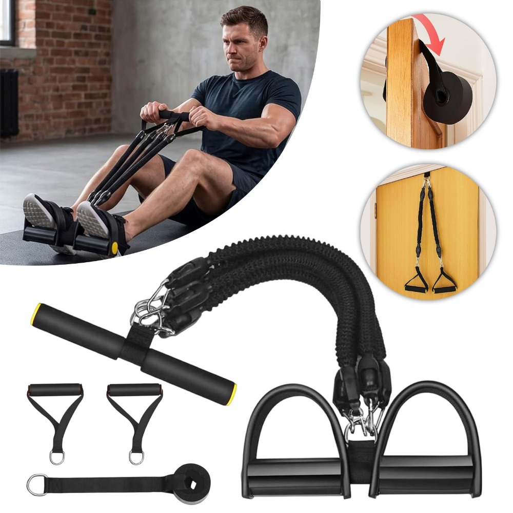 Foot Pedal Multifunctional Resistance Band, Adjustable Training Rope, Full Body Shaping Strength Core Workout Gear For Home Fitness Exercise