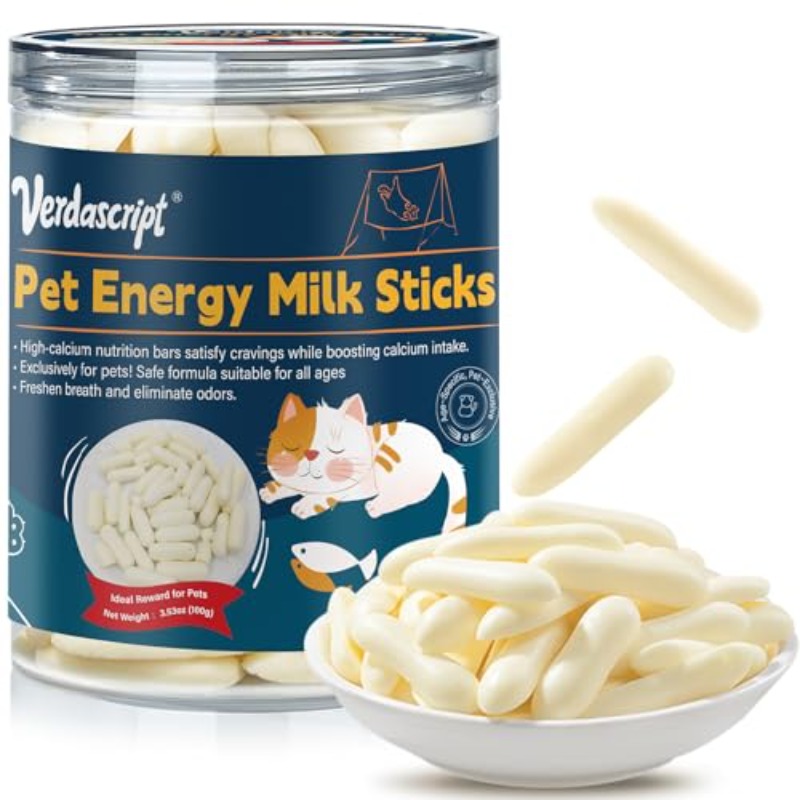 Natural High Protein Pet Milk Sticks - 100g Can Calcium Supplement Training Treats for Dogs and Cats Healthy Daily Snack Teeth Cleaning Dental Care